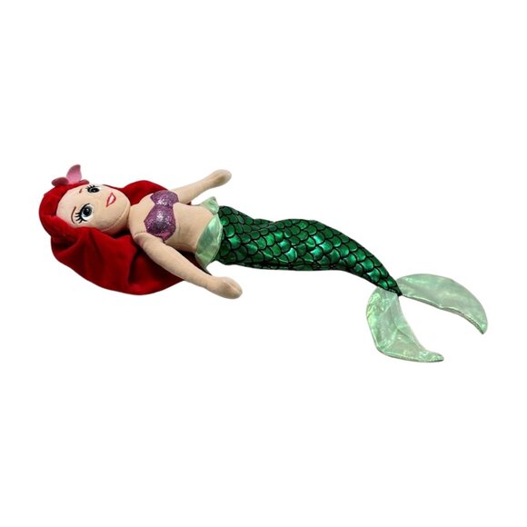 Ariel Sparkle Disney TY Plush Doll 18 inch Mermaid - Picture 4 of 9